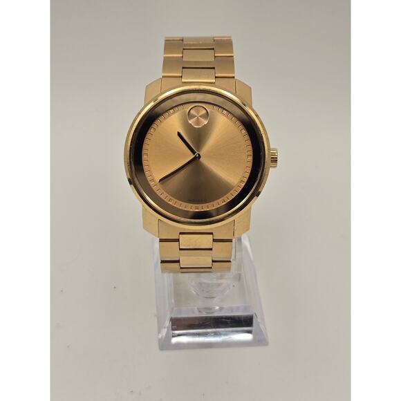 Movado Bold Gold Watch 42.5mm Stainless Steel Link Bracelet Box Papers Classic Movado Bold Gold Watch 42.5mm Stainless Steel Link Bracelet  main image 2